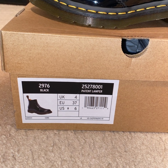 NWT Black Patent Lamper Dr Martens - Picture 8 of 9